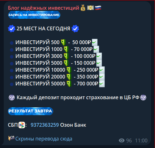 блог надежных инвестиций отзывы