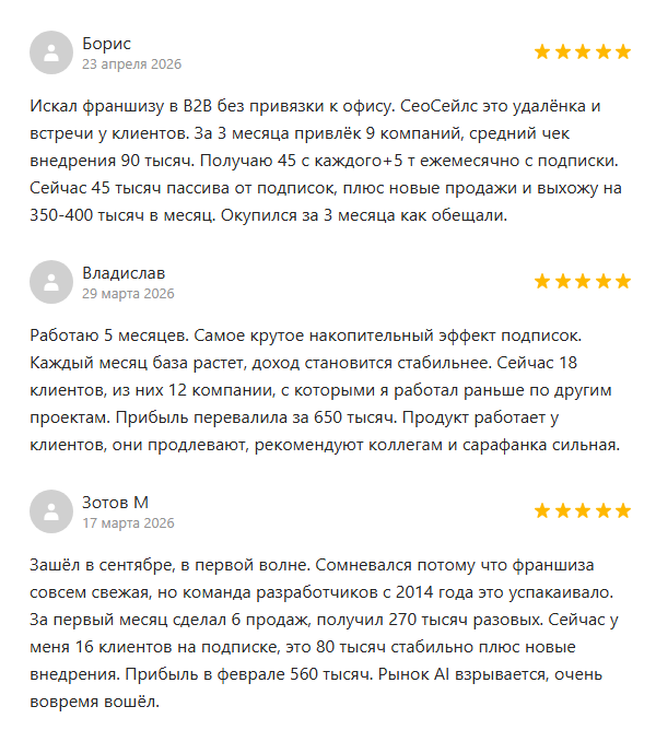 франшиза сеосейлс лохотрон