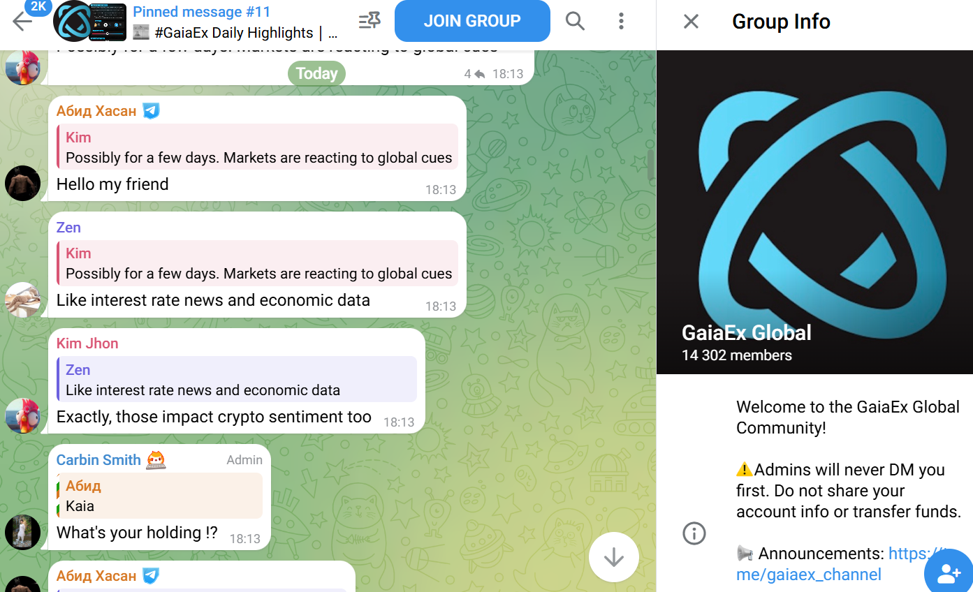 gaiaex телеграм отзывы