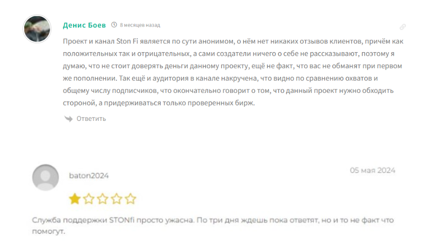 ston fi токен обзор