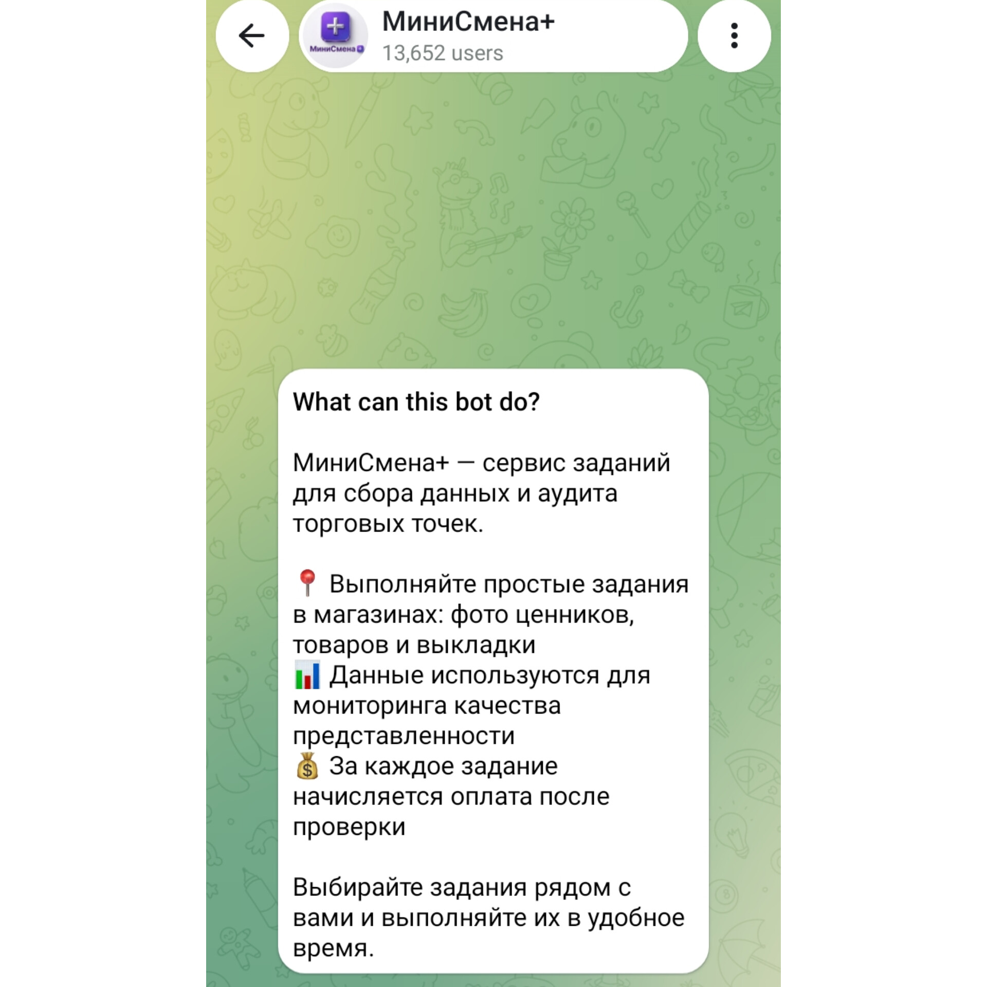 мини смена заработок