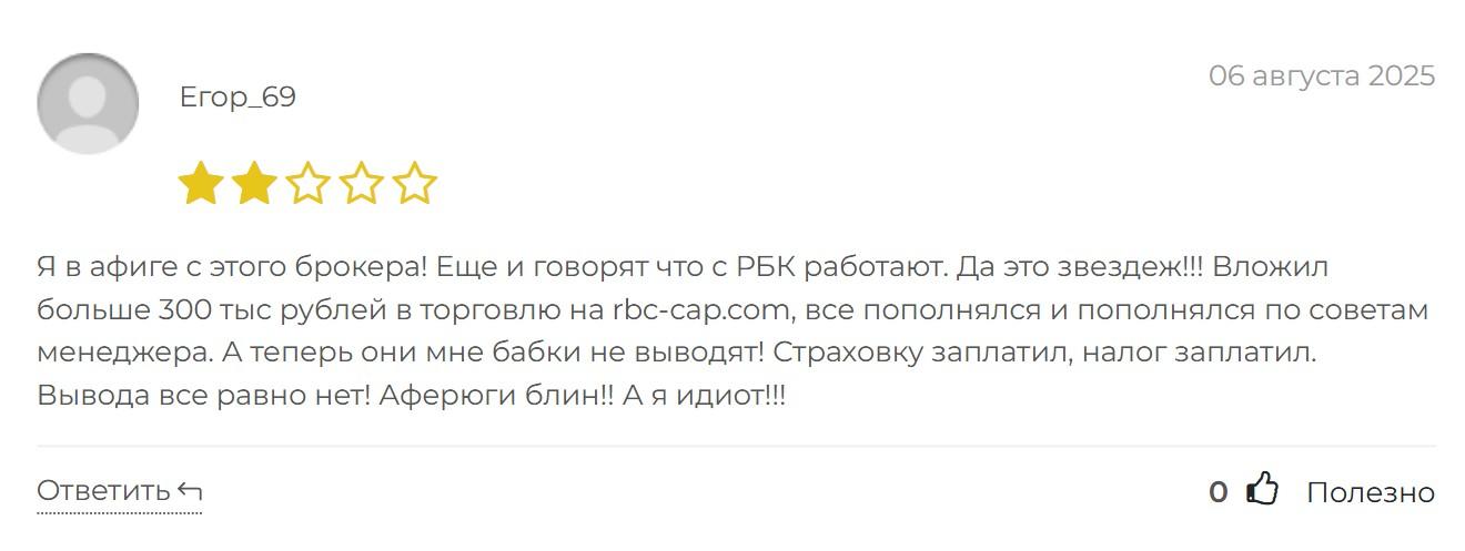 rbc cap отзывы