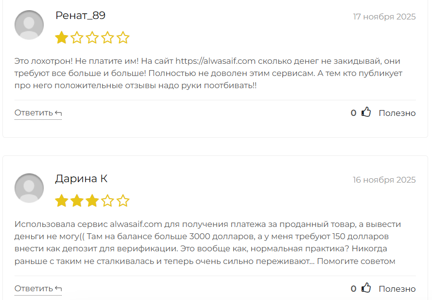 alwasaif отзывы
