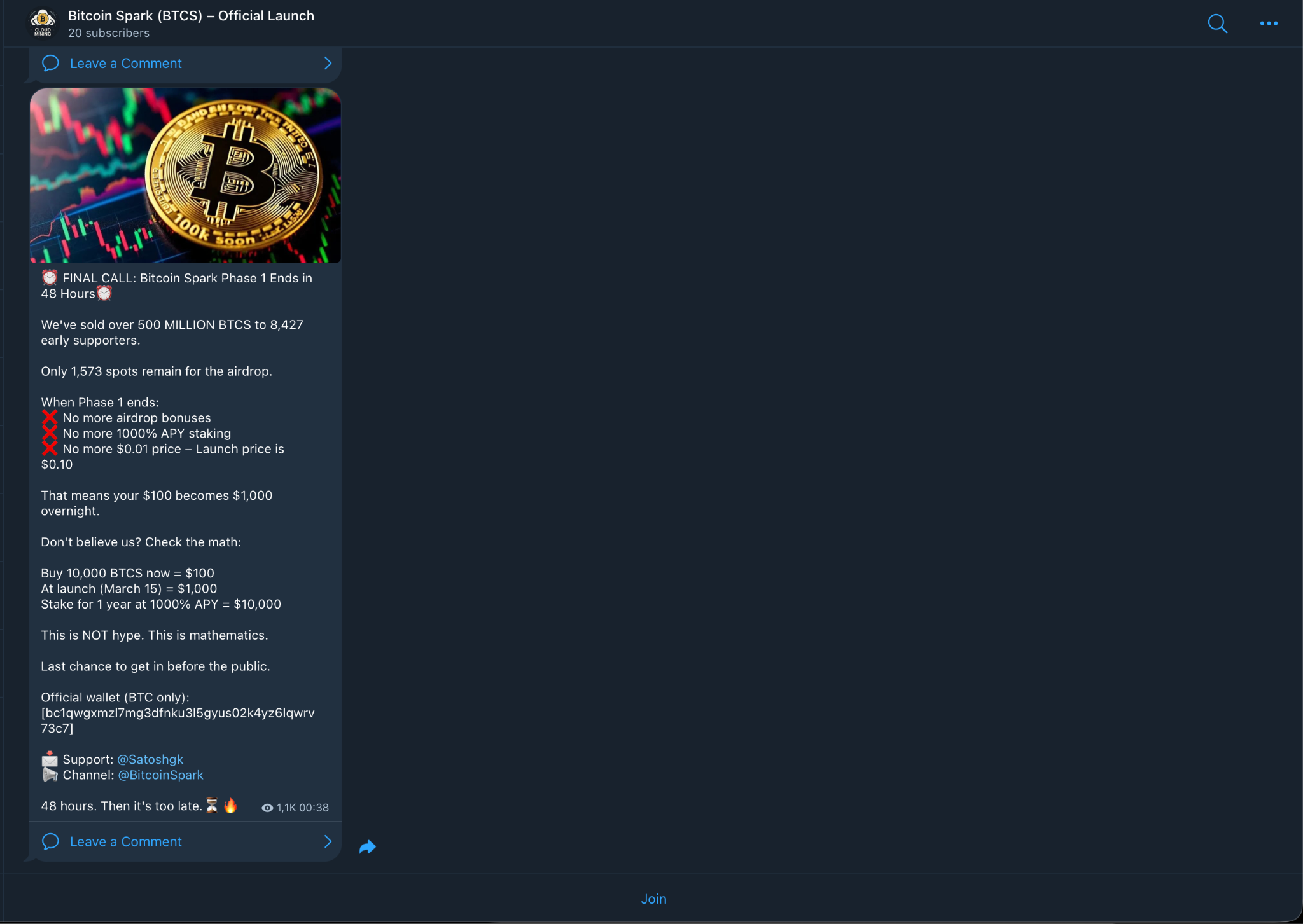 btc spark trade