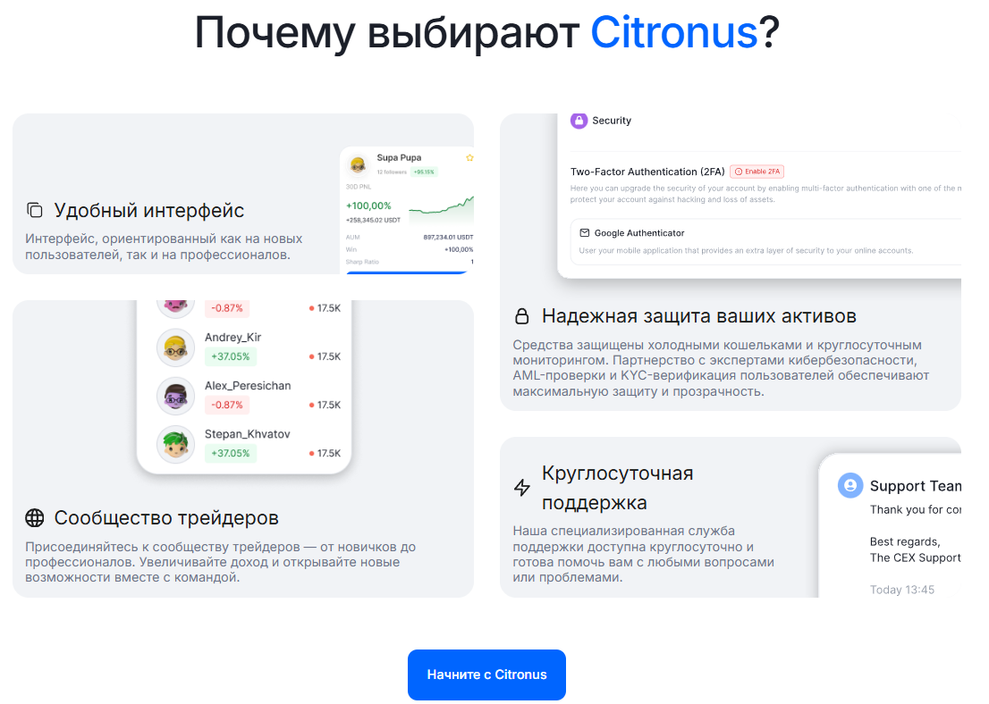 citronus com биржа