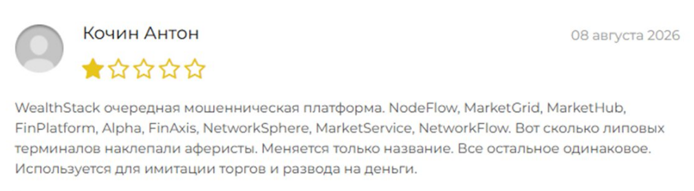 отзыв о торговой площадке wealthstack